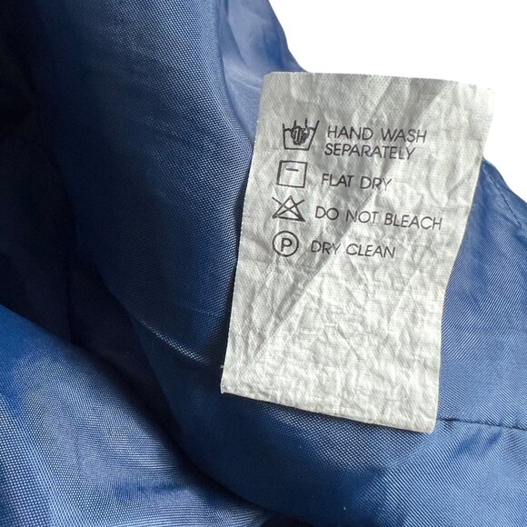 Vintage Armani Jeans Women's 100% Linen 3 Button Blazer in Blue 80s 90s Size S - Picture 7 of 10